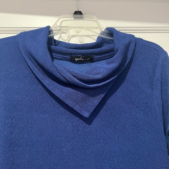 Yushi Blouse Top Size M/L Textured Asymmetrical Collar Art to Wear 3/4 Sleeve - Picture 5 of 5